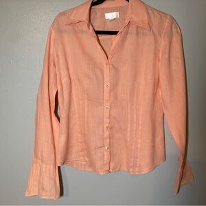 Loft linenlong sleeve blouse